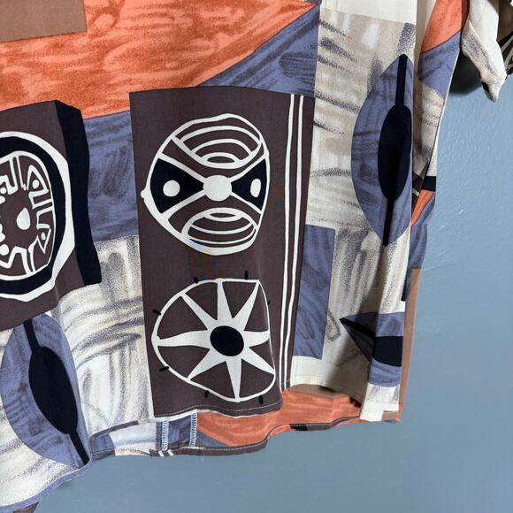 Graham & Gunn Women's Vintage Boho Tribal 100% Silk Blouse - Size 6 - 1990's Top - Picture 3 of 6